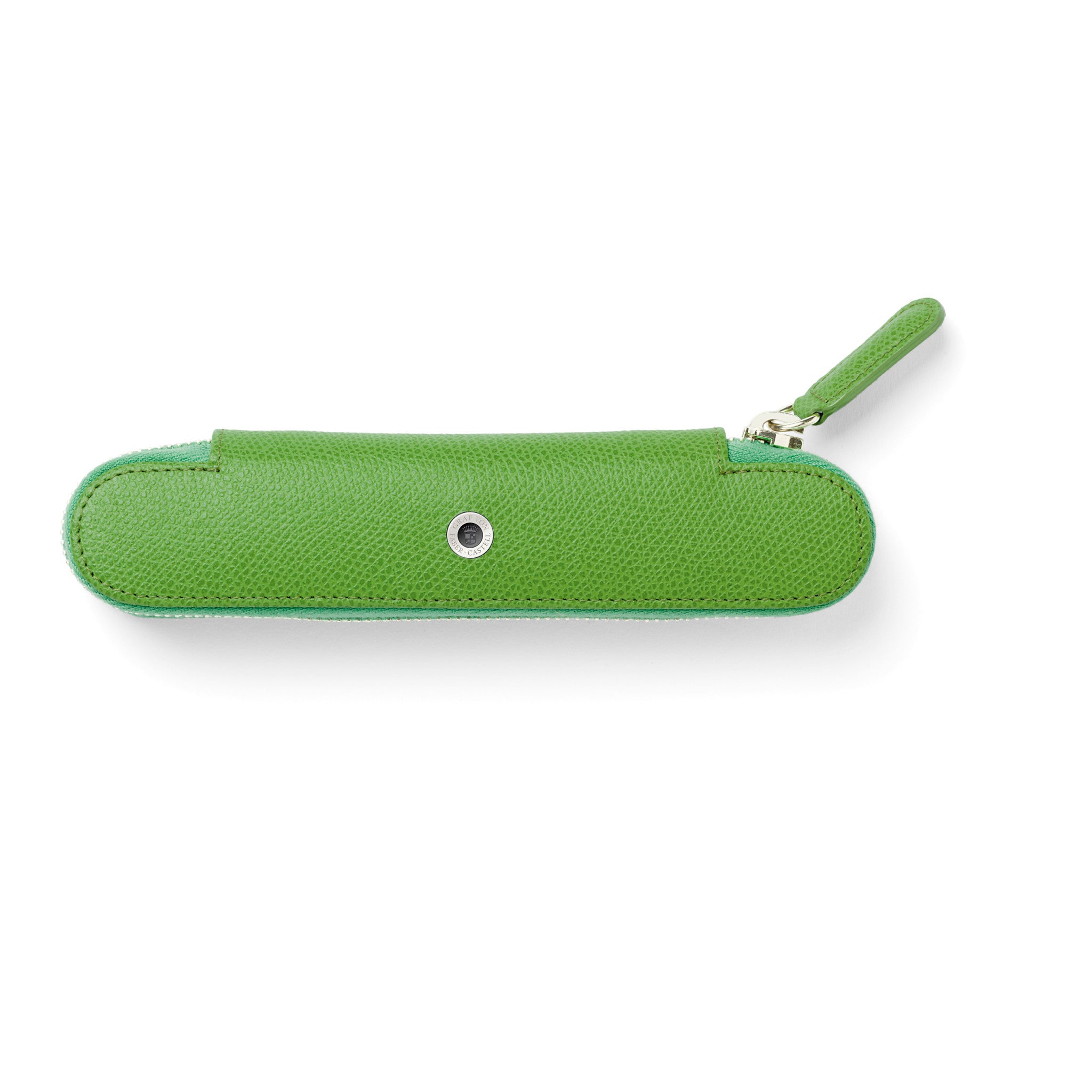 Graf von Faber-Castell ペンケース グリーン Standard case for 1 pen with zipper Epsom, Viper Green - #118670