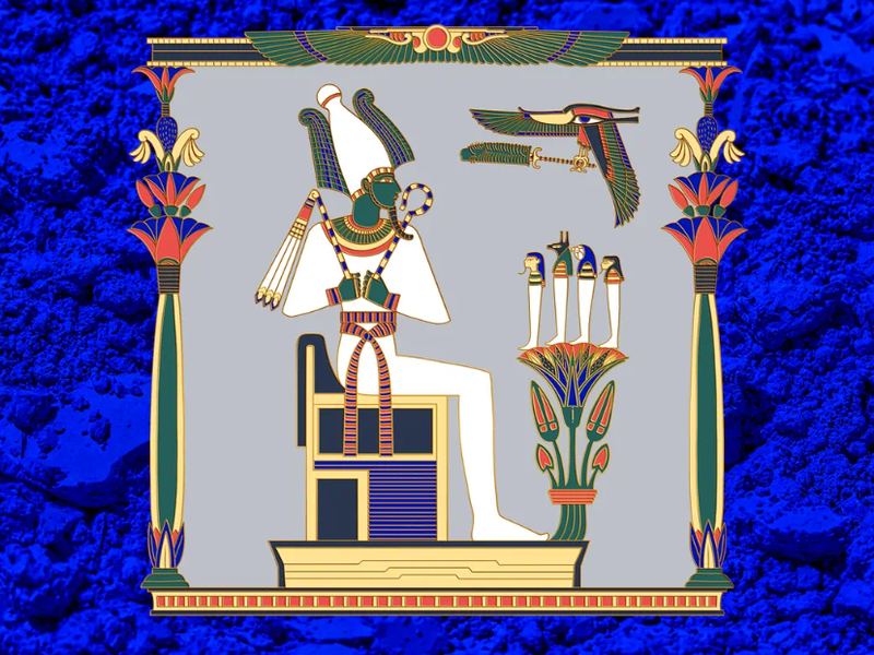 Egyptian graphic of Osiris