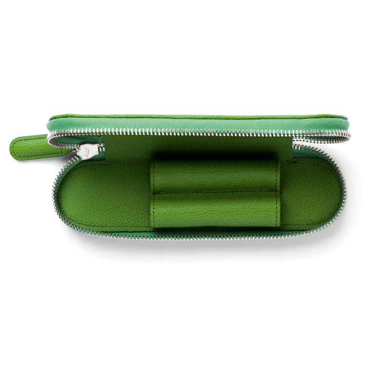 Graf von Faber-Castell Standard case for 2 pens with zipper Epsom, Viper Green