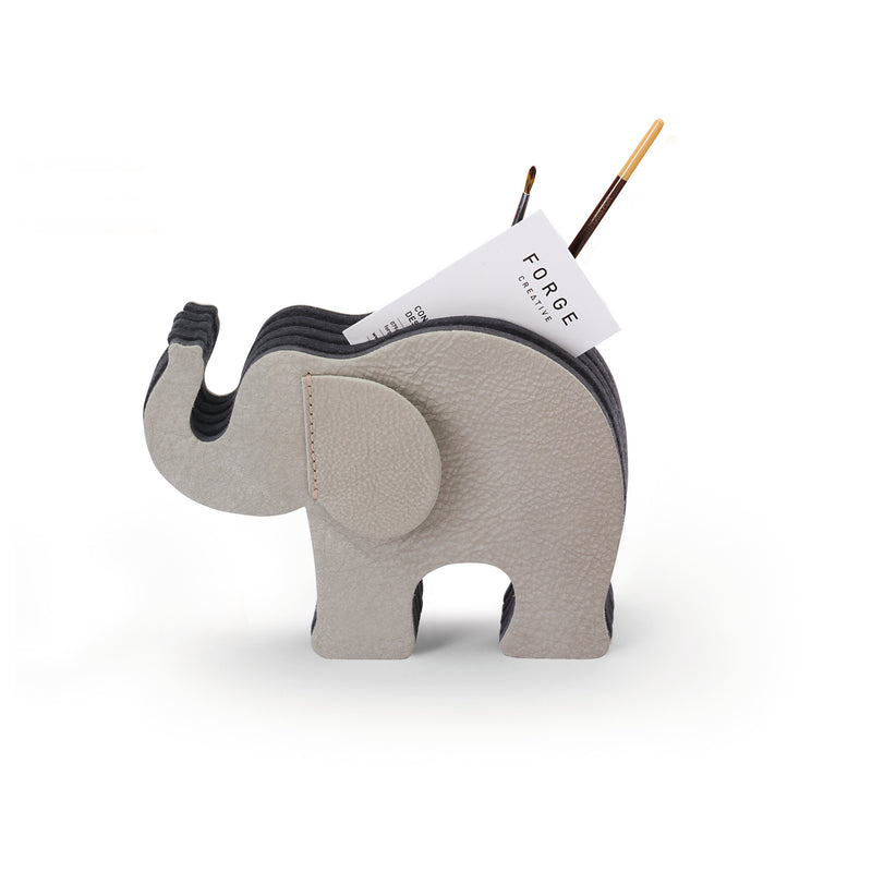 Graf von Faber-Castell Pen holder leather elephant small, grey