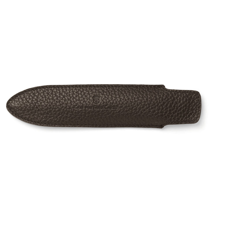 Leather Pen Sleeve Short, Brown