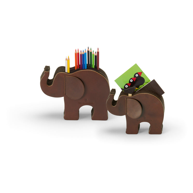 Pen holder Elephant Small, dark brown  -  #FC118722