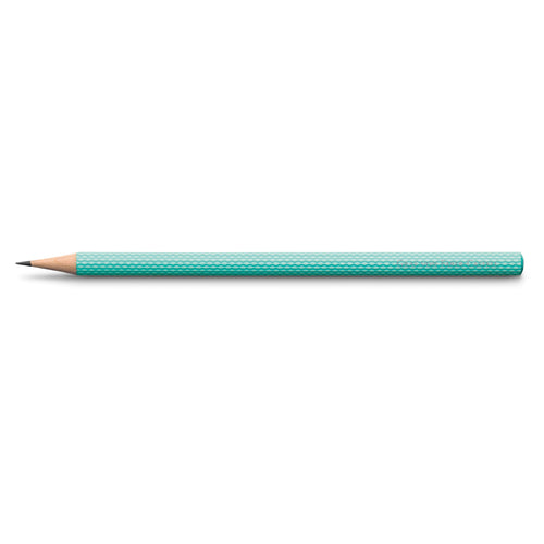 Graf von Faber-Castell 3 graphite pencils Guilloche, Turquoise