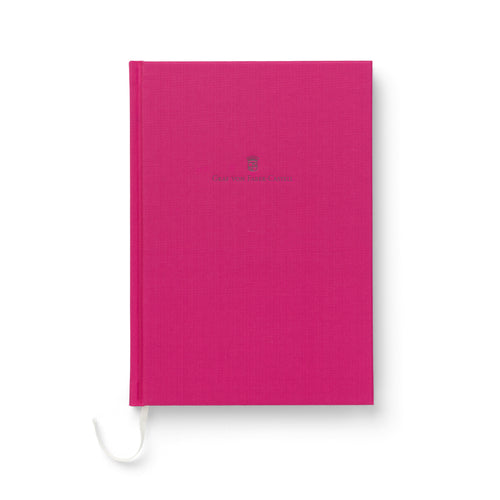 Linen-bound book A5 Electric Pink