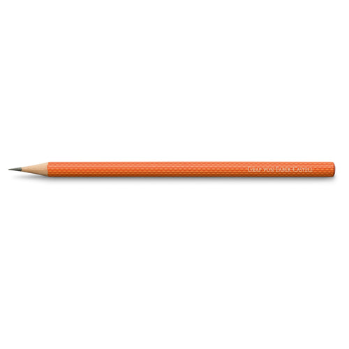 Graf von Faber-Castell 3 graphite pencils Guilloche, Burned Orange