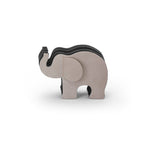 Pen holder leather elephant small, grey