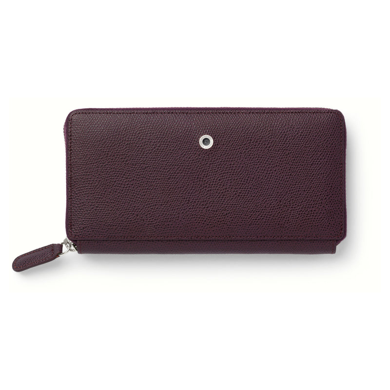 Ladies purse Epsom with zipper, Violet Blue