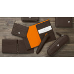 Leather Pen Sleeve Short, Brown  -  #FC118750